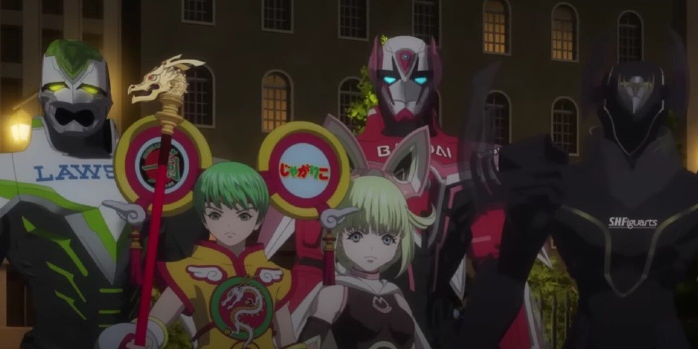 The heroes from Tiger and Bunny standing together