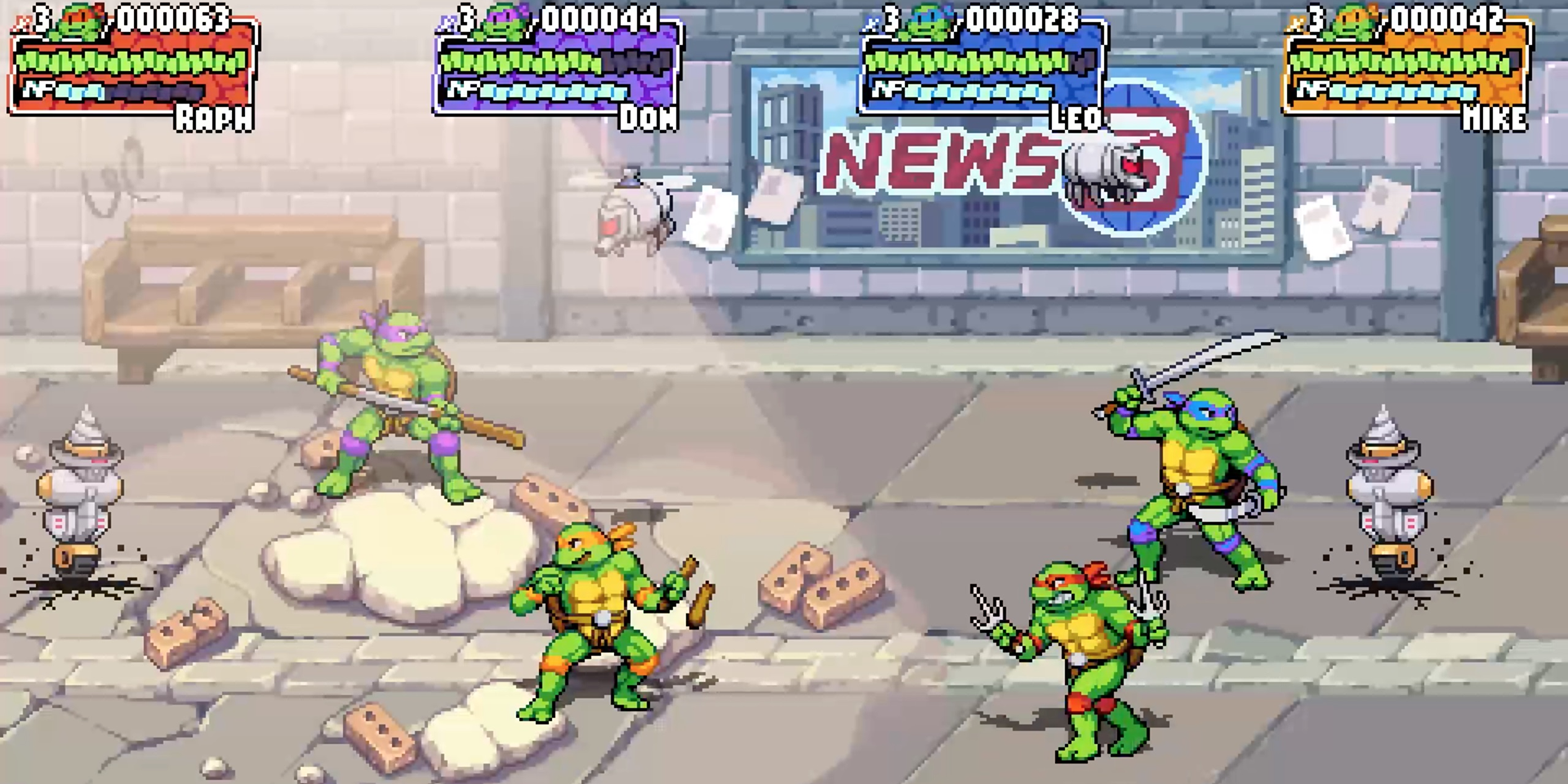 Teenage Mutant Ninja Turtles Shredder's Revenge Video Game ScreenShot TMNT