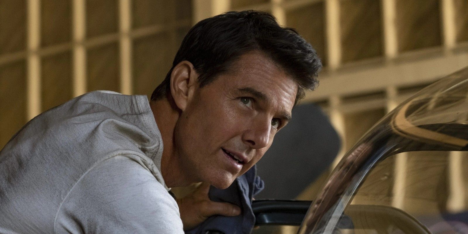 Pete "Maverick" Mitchell, played by Tom Cruise, in Top Gun: Maverick