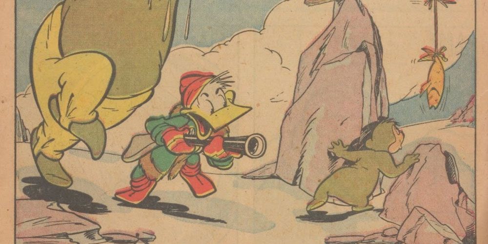 Golden Age character Wacky Duck hunting seals