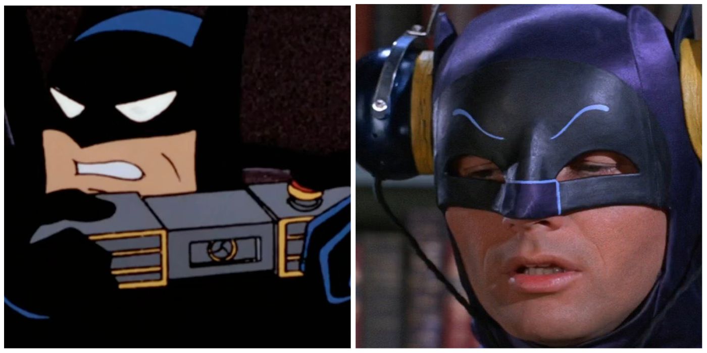 Animated Series and Adam West Batman use rare Bat-gadgets