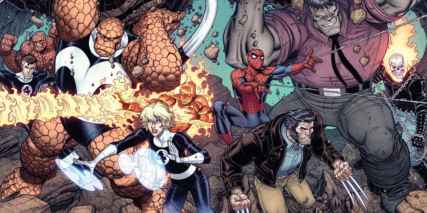 Members of the Fantastic Four and New Fantastic Four