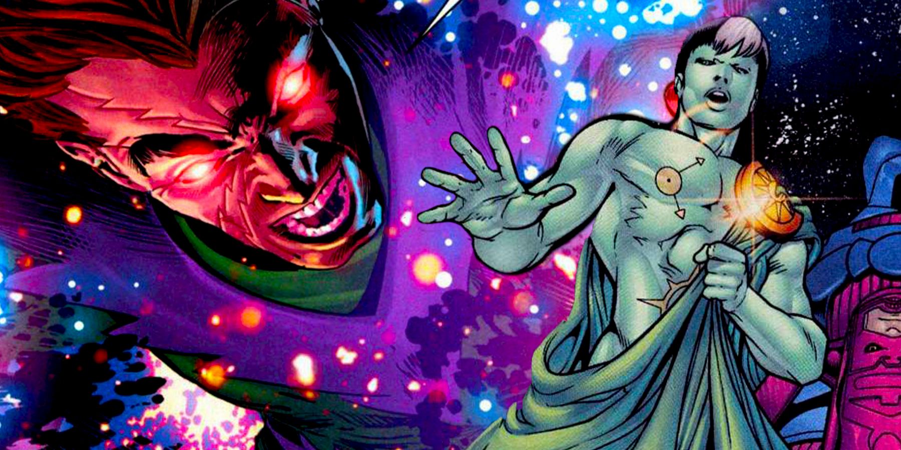 Molecule Man and Abraxas from Marvel Comics