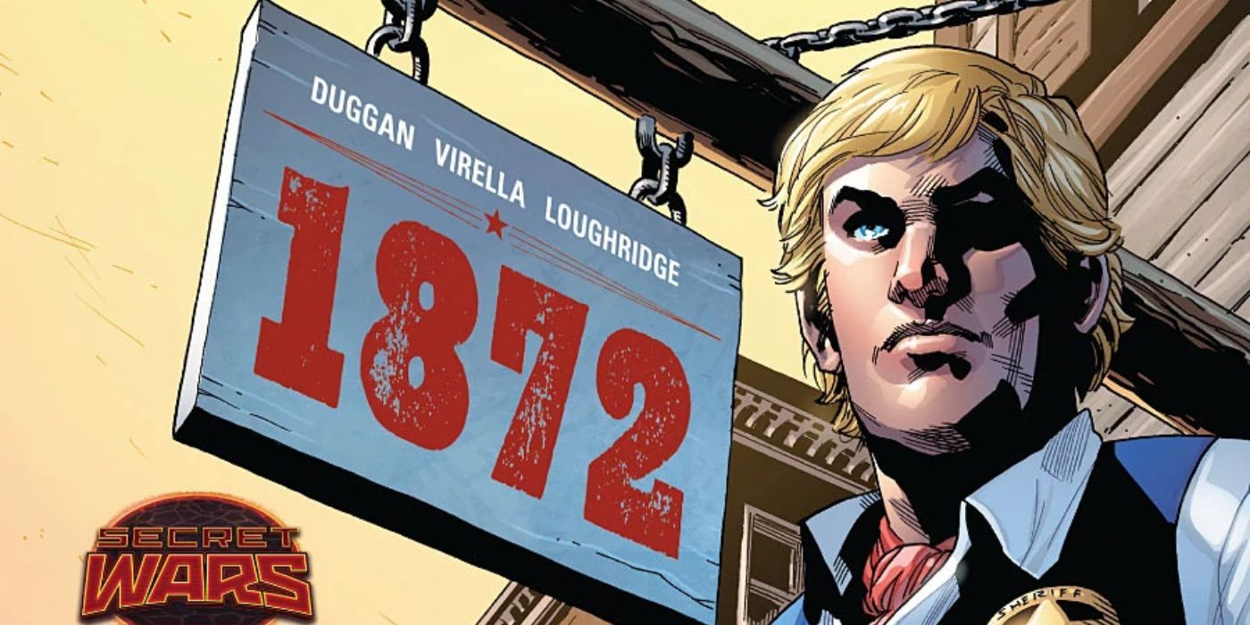 The cover to 1872 #2, featuring Steve Rogers as the Sheriff of Timely, New Mexico.