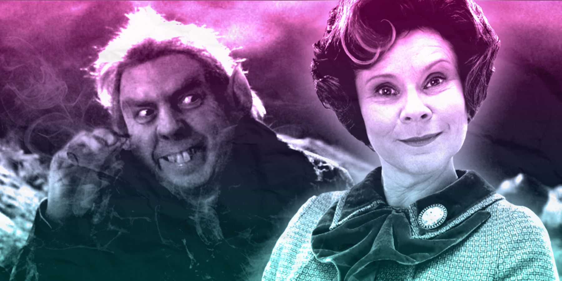 An image of Peter Pettigrew and Dolores Umbridge from Harry Potter