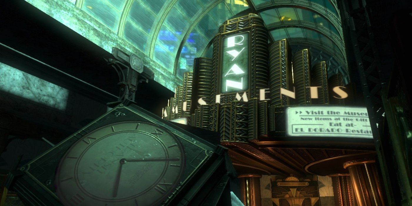 Bioshock 2 Ryan Amusements exterior with clock
