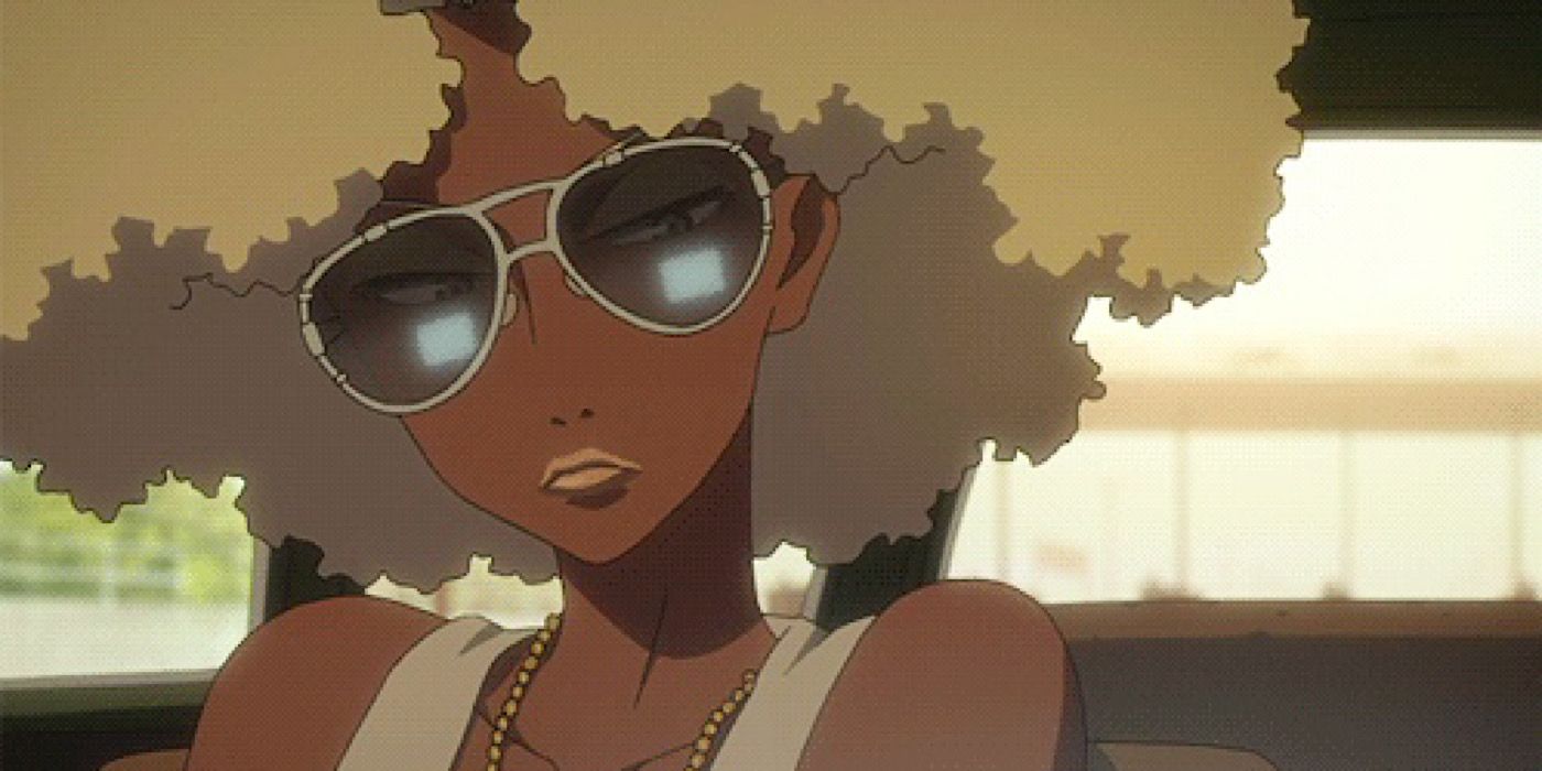 Atsuko Jackson from Michiko & Hatchin frowning