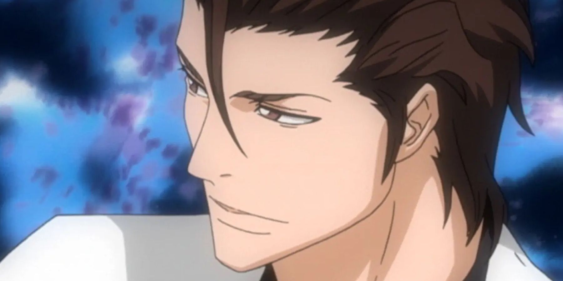 Aizen hair slicked back