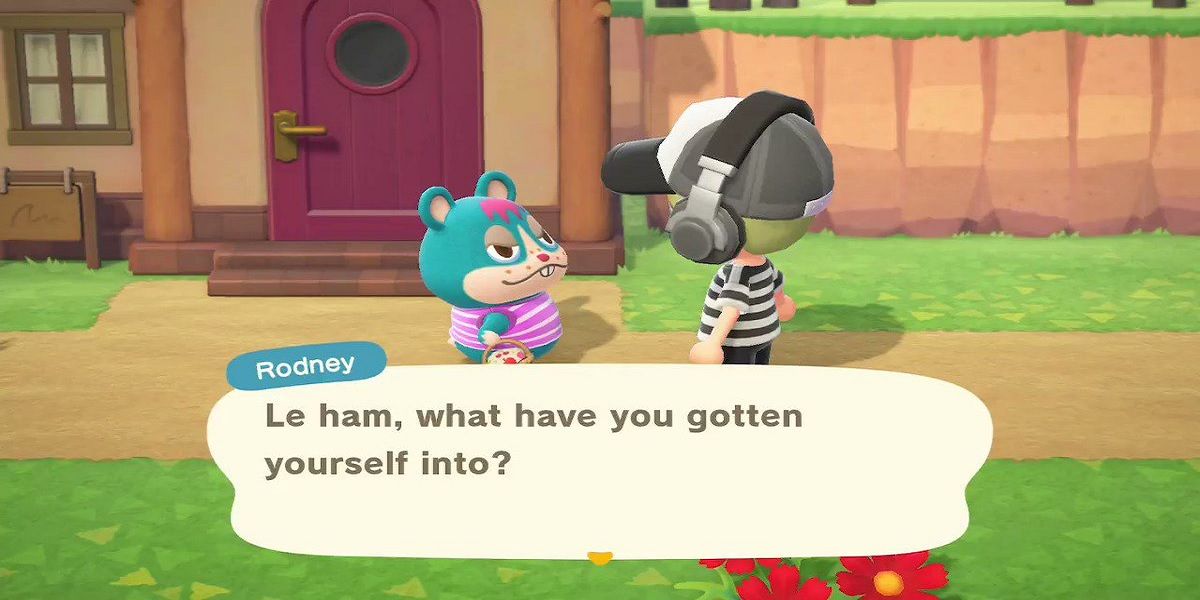 Rodney talking to the player in Animal Crossing: New Horizons
