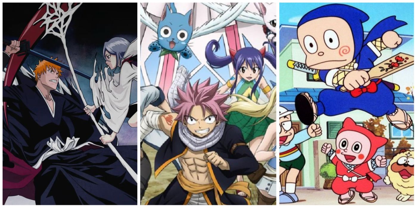 Anime Too Many Episodes Bleach Fairy Tail Ninja Hattori-Kun Trio Header
