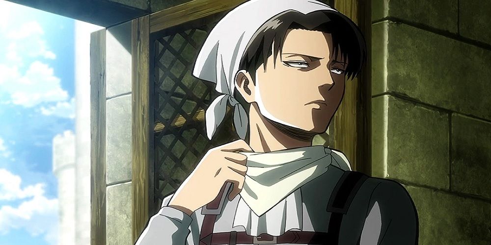 Levi cleaning the Survey Corps headquarters, Attack On Titan