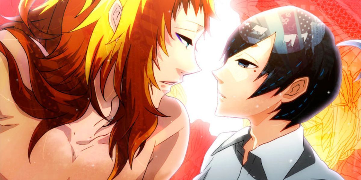 Isaki and Shima staring into each other's eyes in This Boy Caught a Merman.