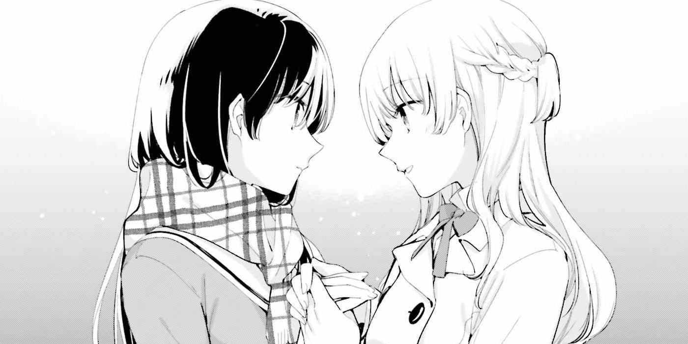 Main couple looking at each other in Bloom Into You by Nio Nakatani