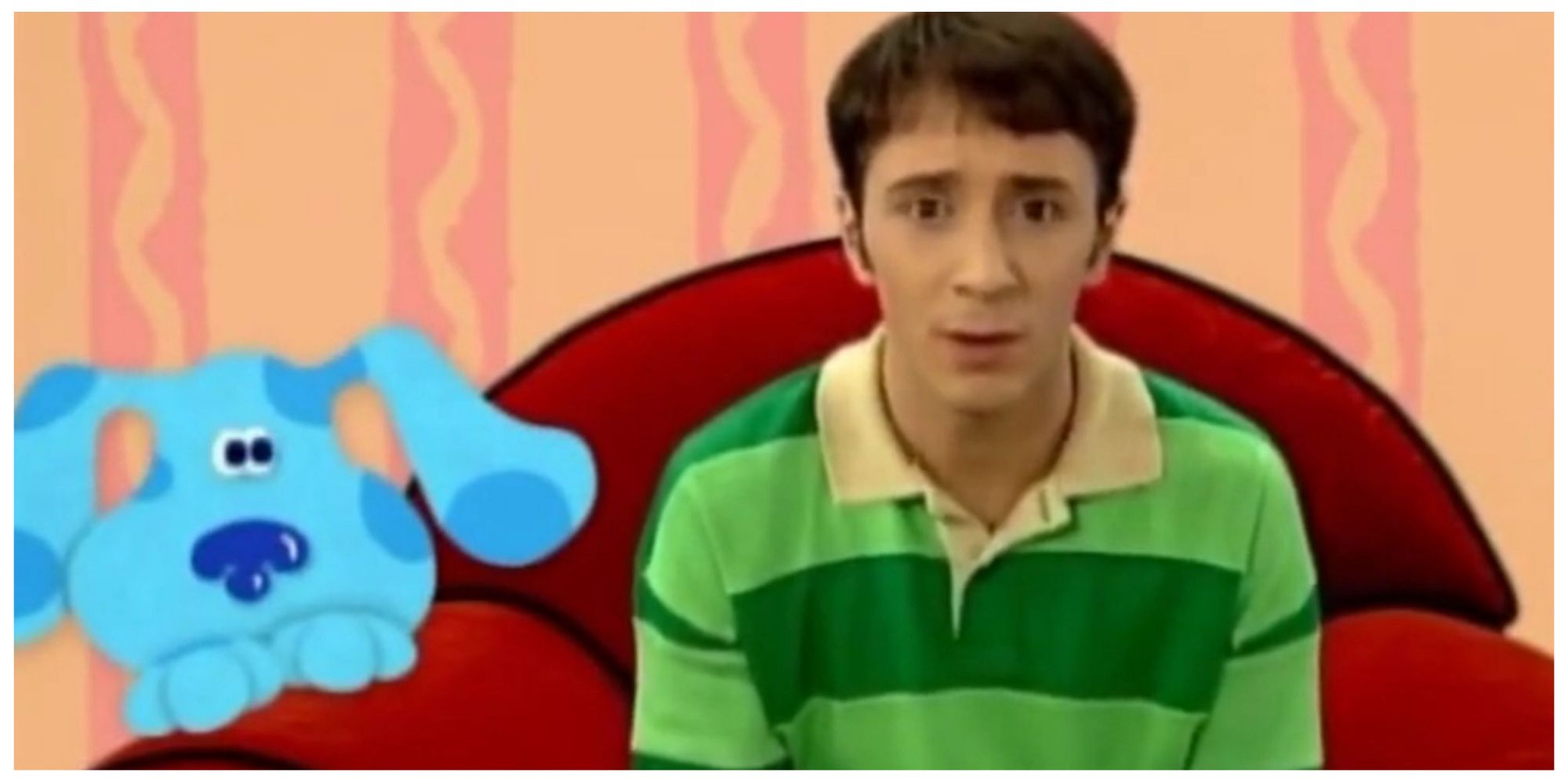 Steve Burns and Blue from Blues Clues