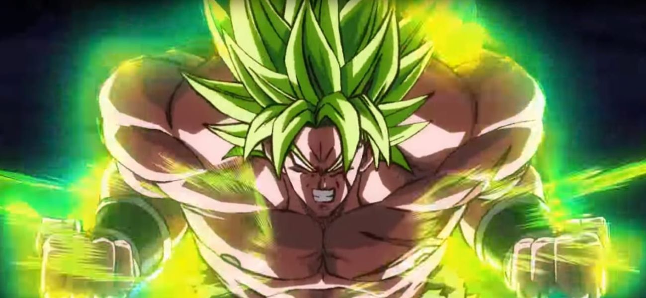 Broly powers up in his Legendary Super Saiyan form in Dragon Ball Super: Broly.