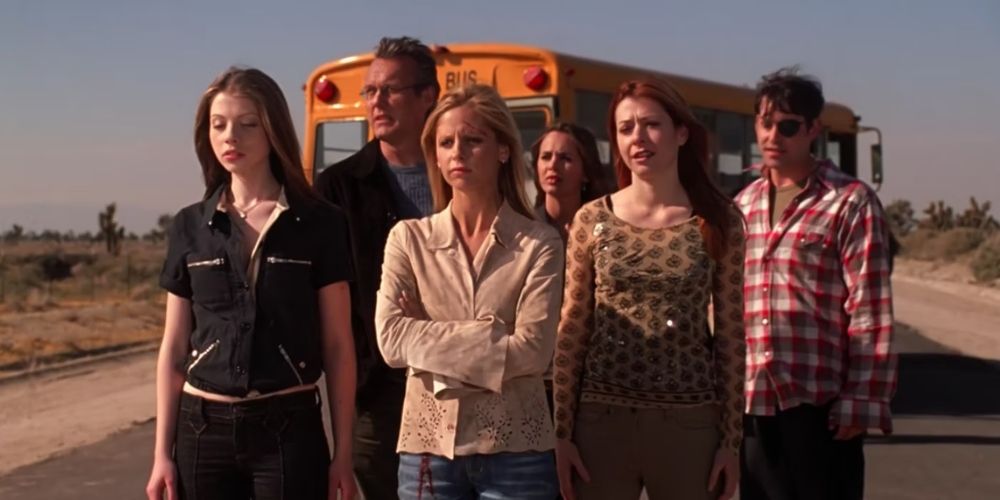 The Scooby gang without Spike in the final episode of Buffy the Vampire Slayer