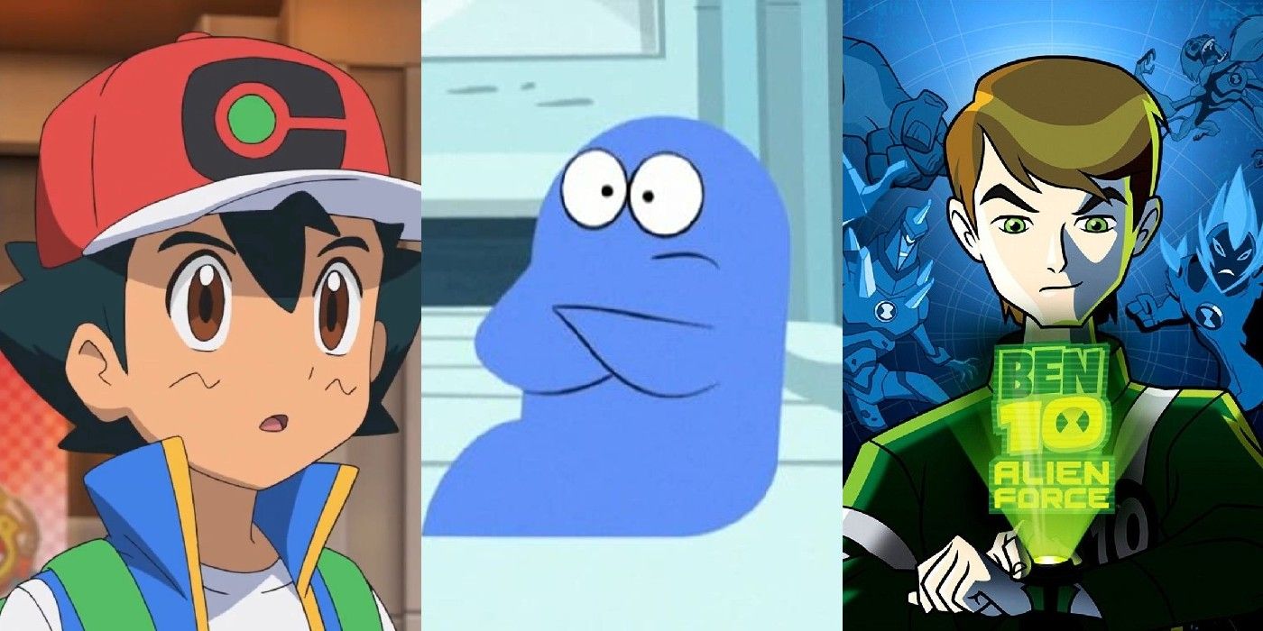 A three way shot showing Poekmon's Ask Ketchum, Foster's Home For Imaginary Friends's Bloo, and Ben 10's Ben