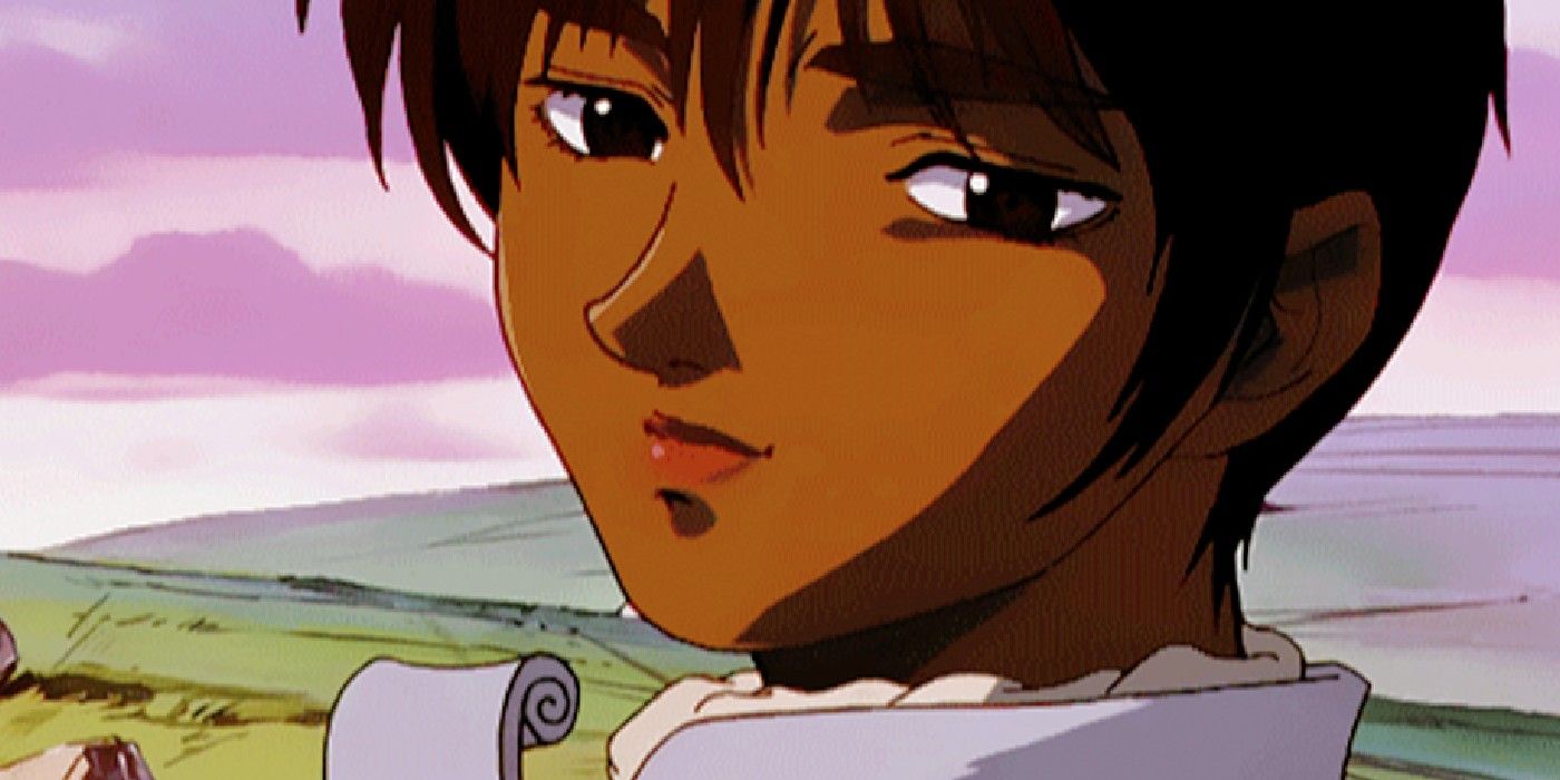 Casca looks back over her shoulder at Guts in Berserk.