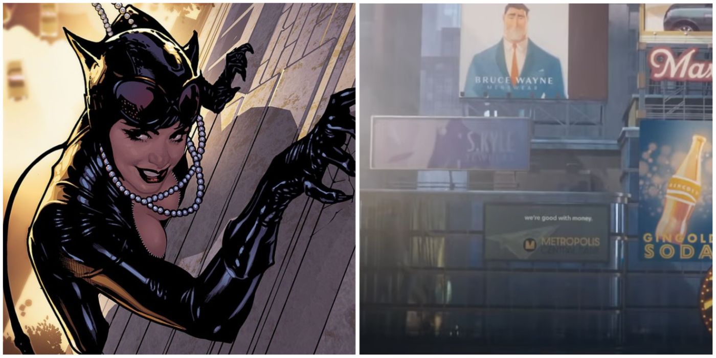 Catwoman in DC comics and Selina Kyle's ad in Super-Pets