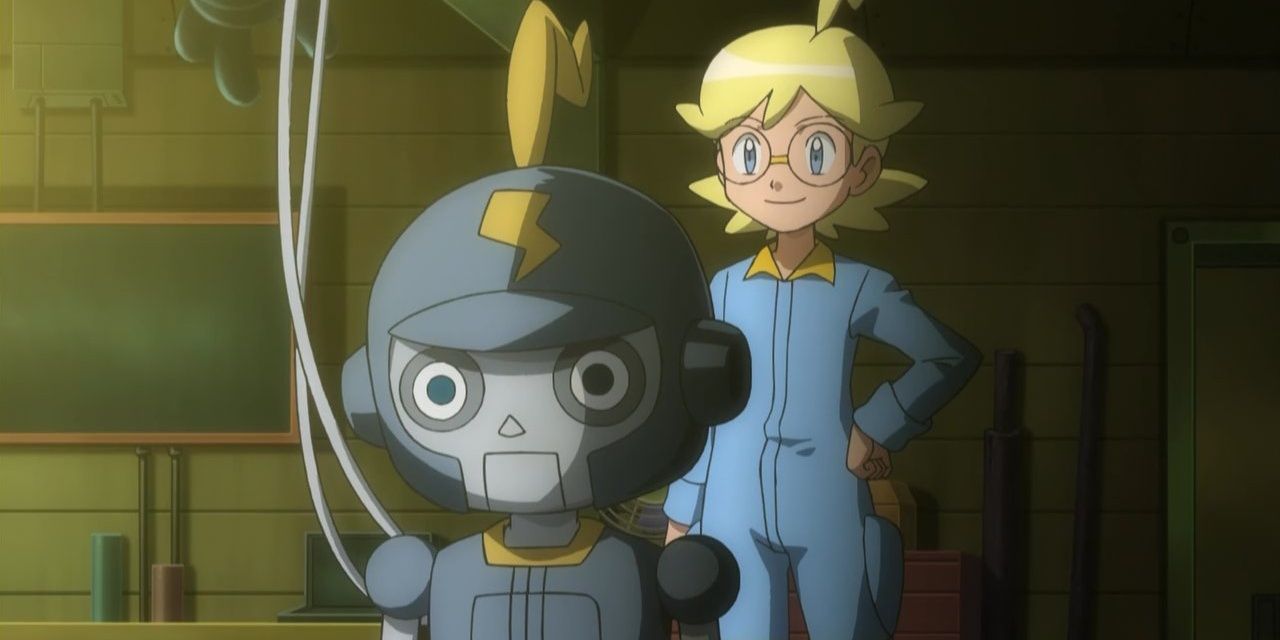 Clemont and Clembot in the Pokemon anime