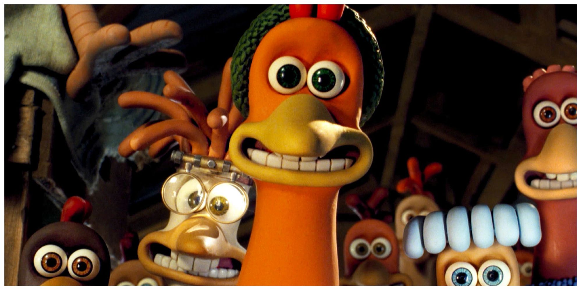 An image from Chicken Run, which was co-produced by Aardman Animations and DreamWorks.