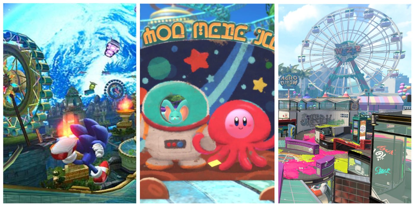 Video game amusement parks Sonic Colours Ultimate Kirby and the Forgotten Land and Splatoon 2
