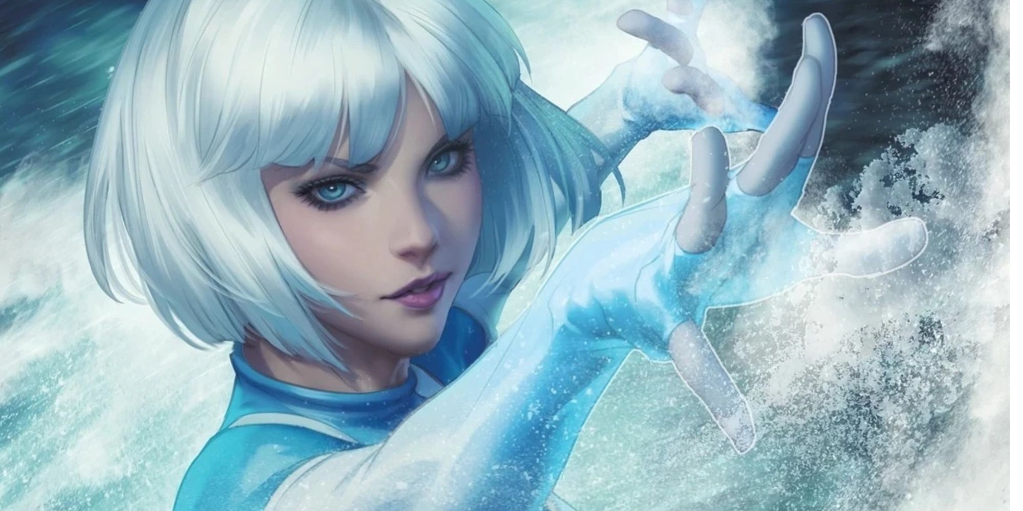 Ice from DC comics using her powers.