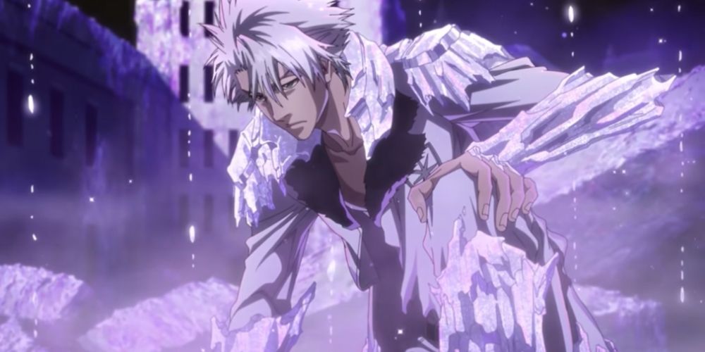 A still of Toshihiro Hitsugaya in The Thousand-Year Blood War arc from Bleach