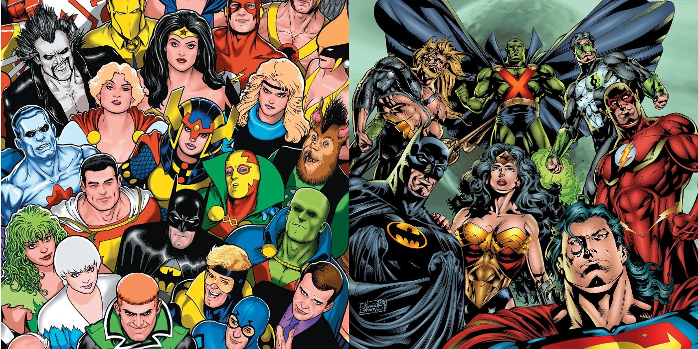 DeMatteis, Giffen, and Maguire's Justice League International and Morrison's JLA
