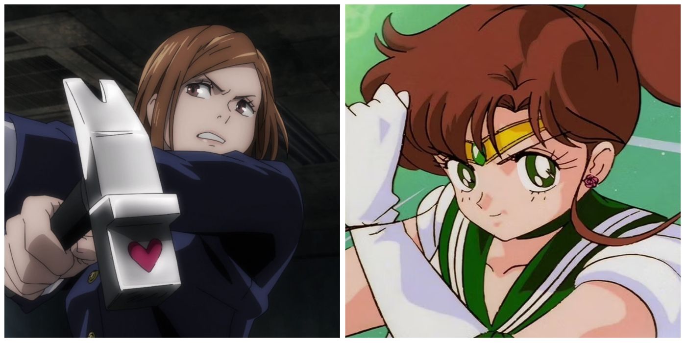 split image of Nobara and Sailor Jupitor