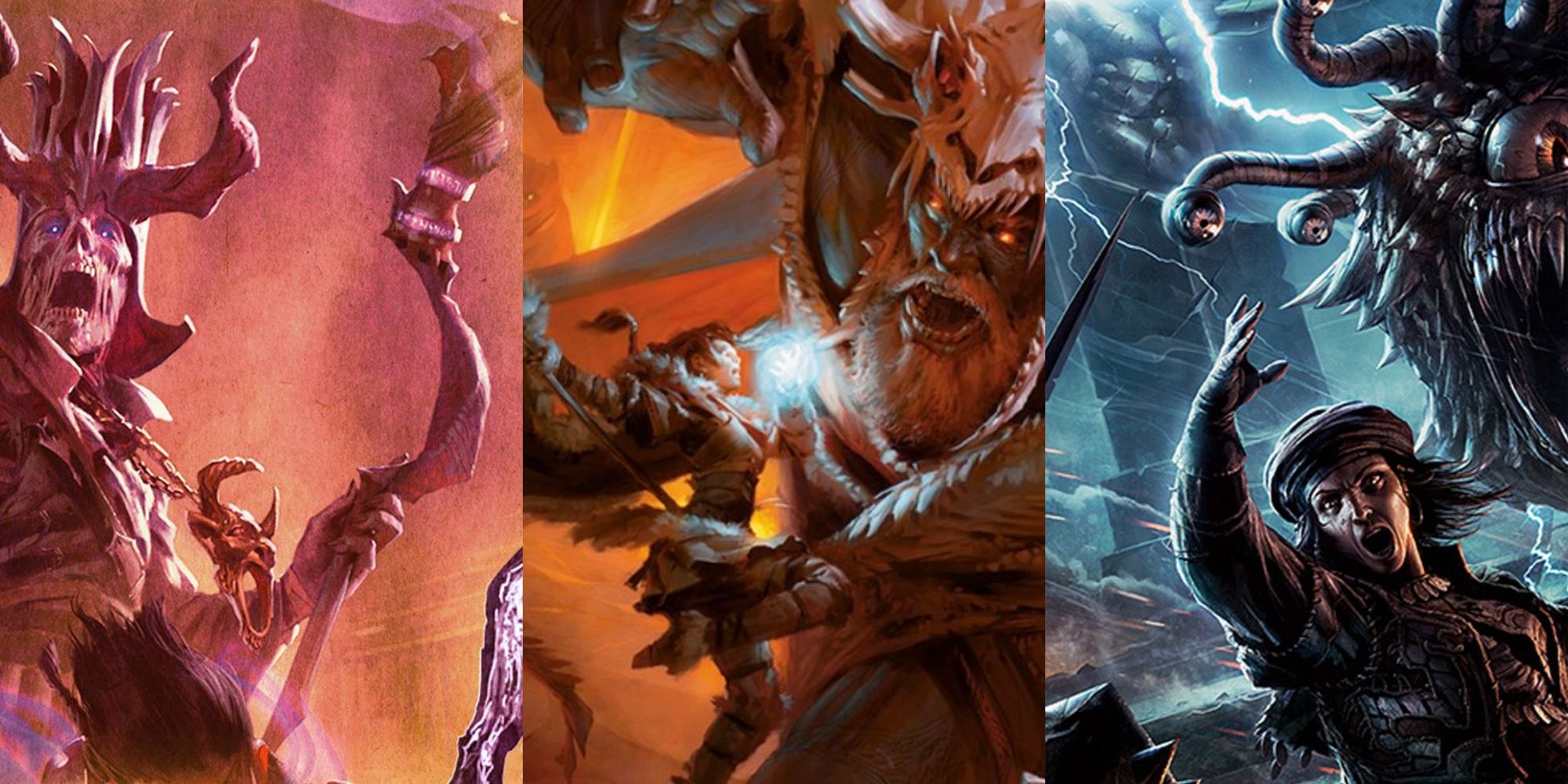 D&D collage of the three core rulebook covers