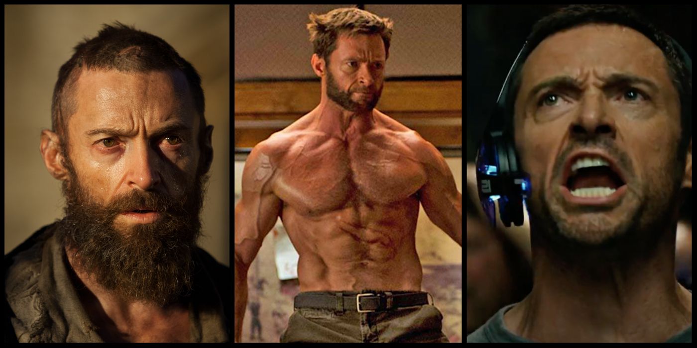 Hugh Jackman in Les Miserables, The Wolverine and Real Steel