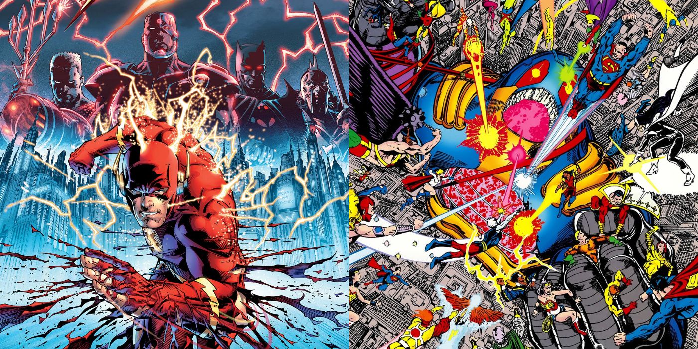 An image of comic art from Flashpoint and Crisis On Infinite Earths