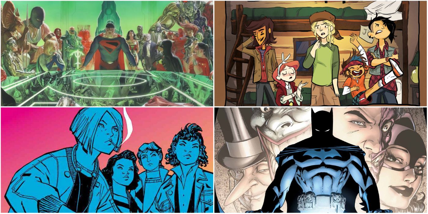A collage of art from several graphic novels