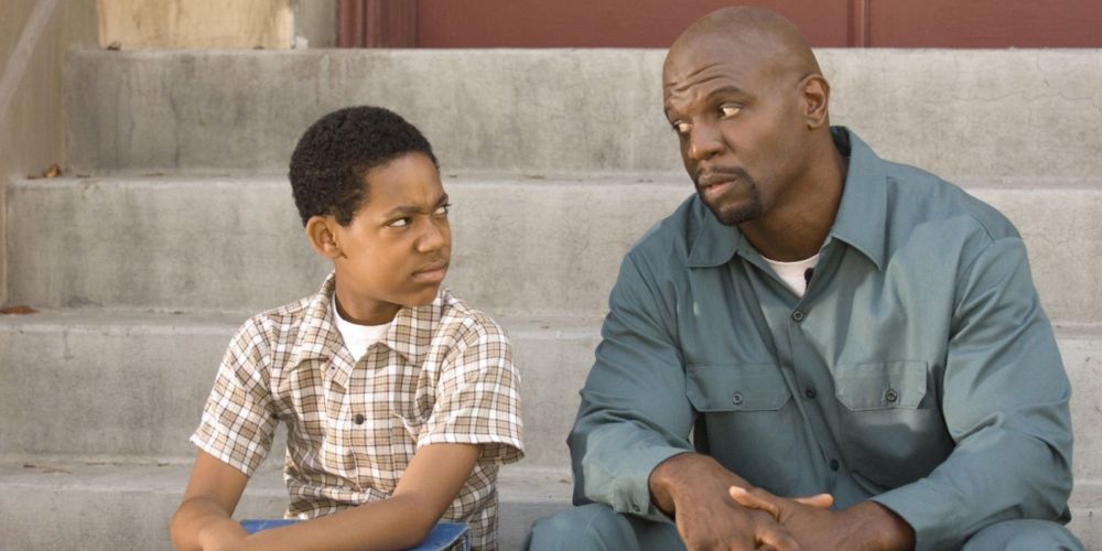 Terry Crews as Julius Rock with his son, Chris.