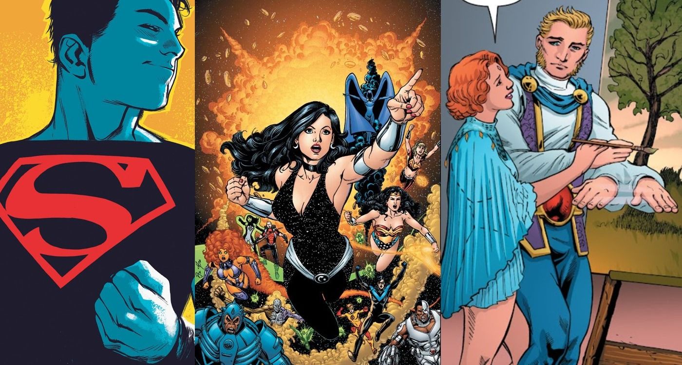 Collage of Superboy, Donna Troy, Kole and Jericho