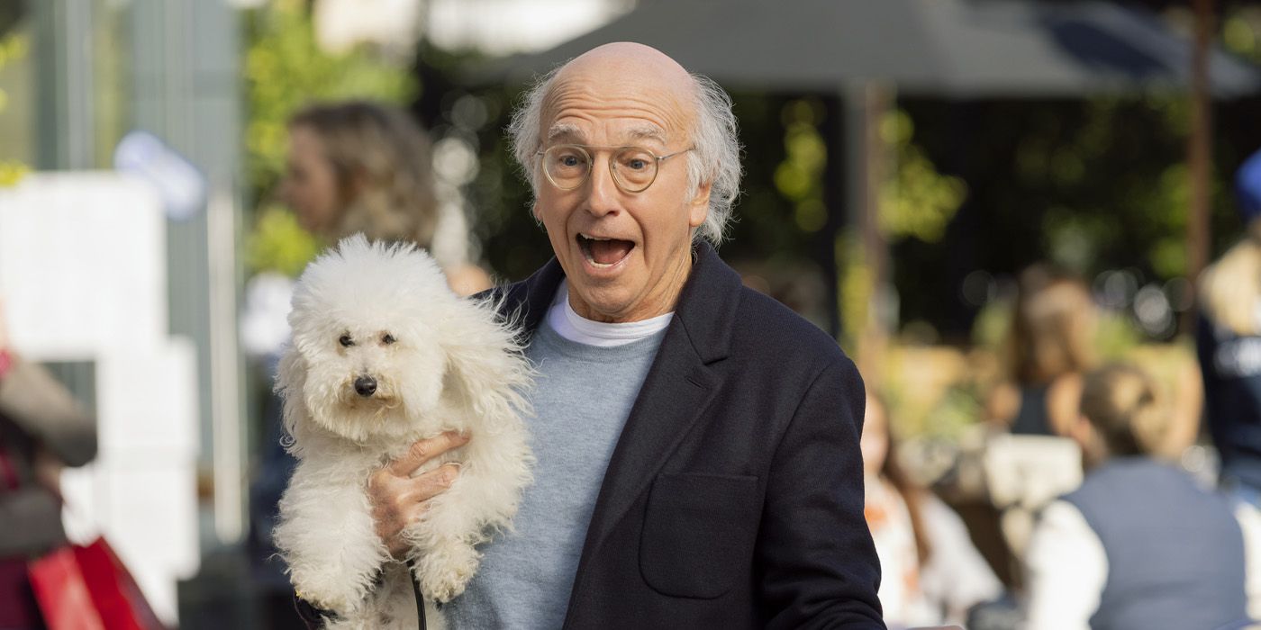Larry David with a dog in Curb Your Enthusiasm