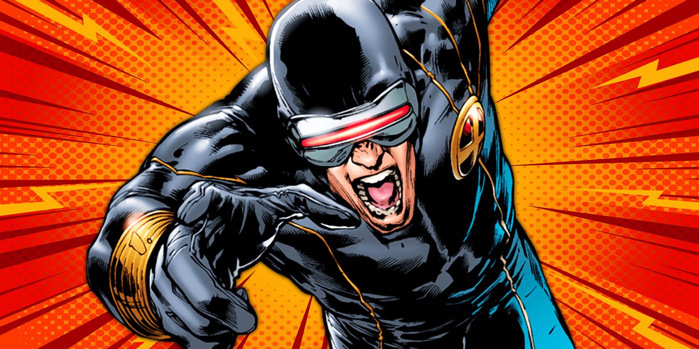 Cyclops yells as he charges toward his enemy in Marvel Comics
