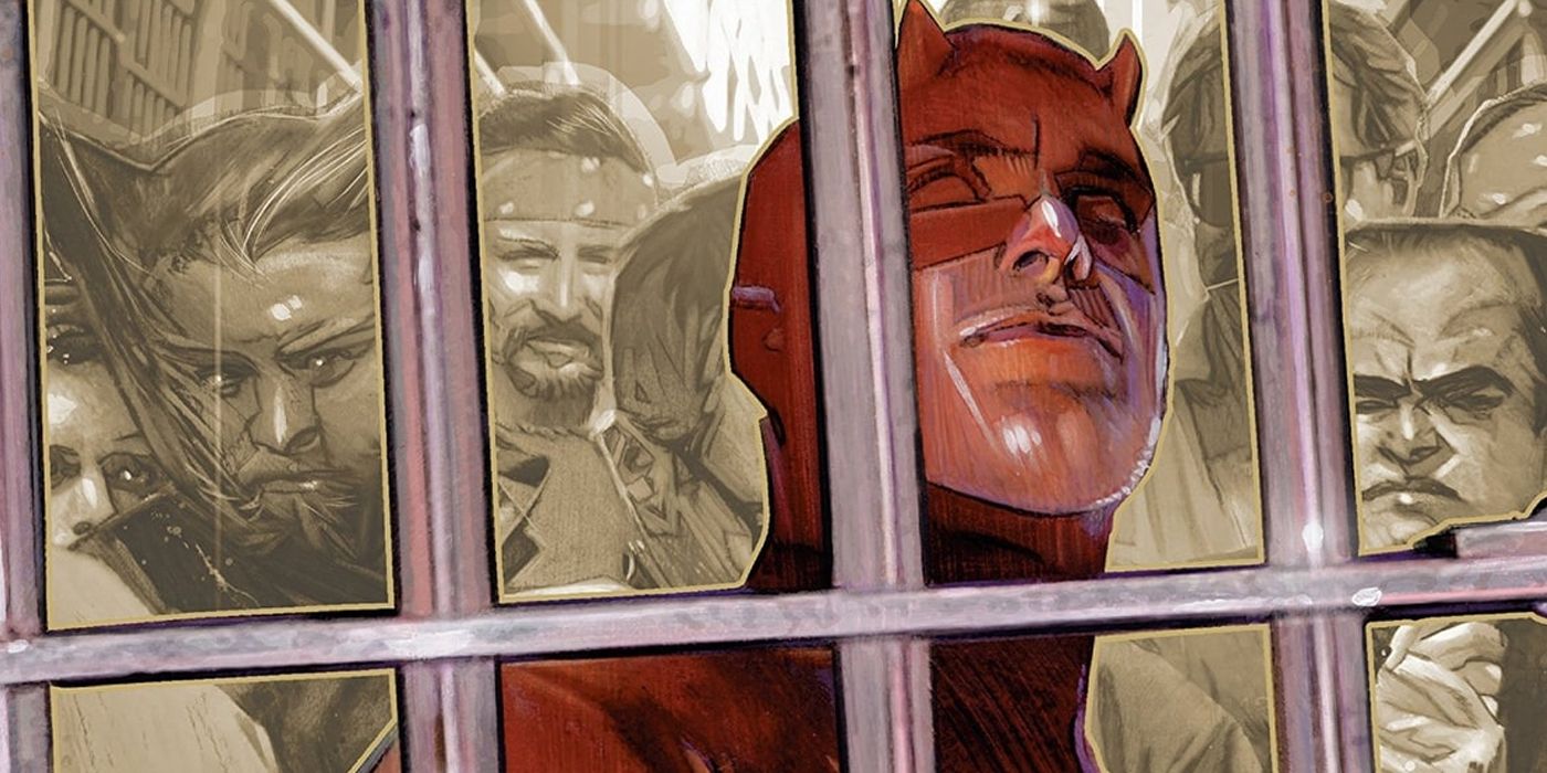 Daredevil behind bars in The Devil in Cell-Block D