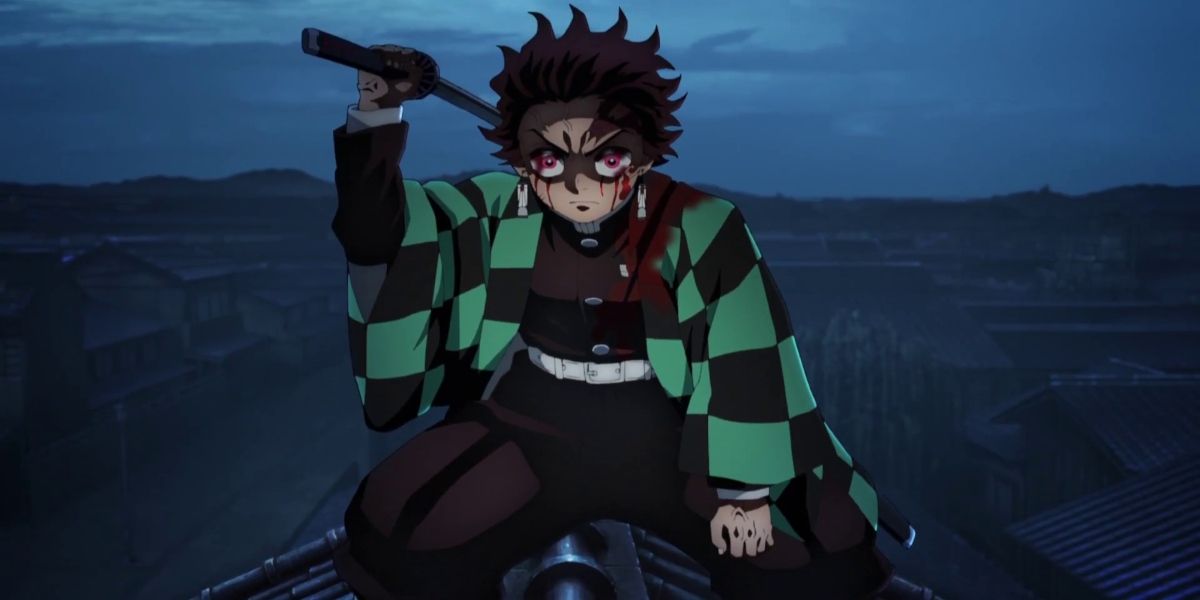 Tanjiro stands back up in Demon Slayer
