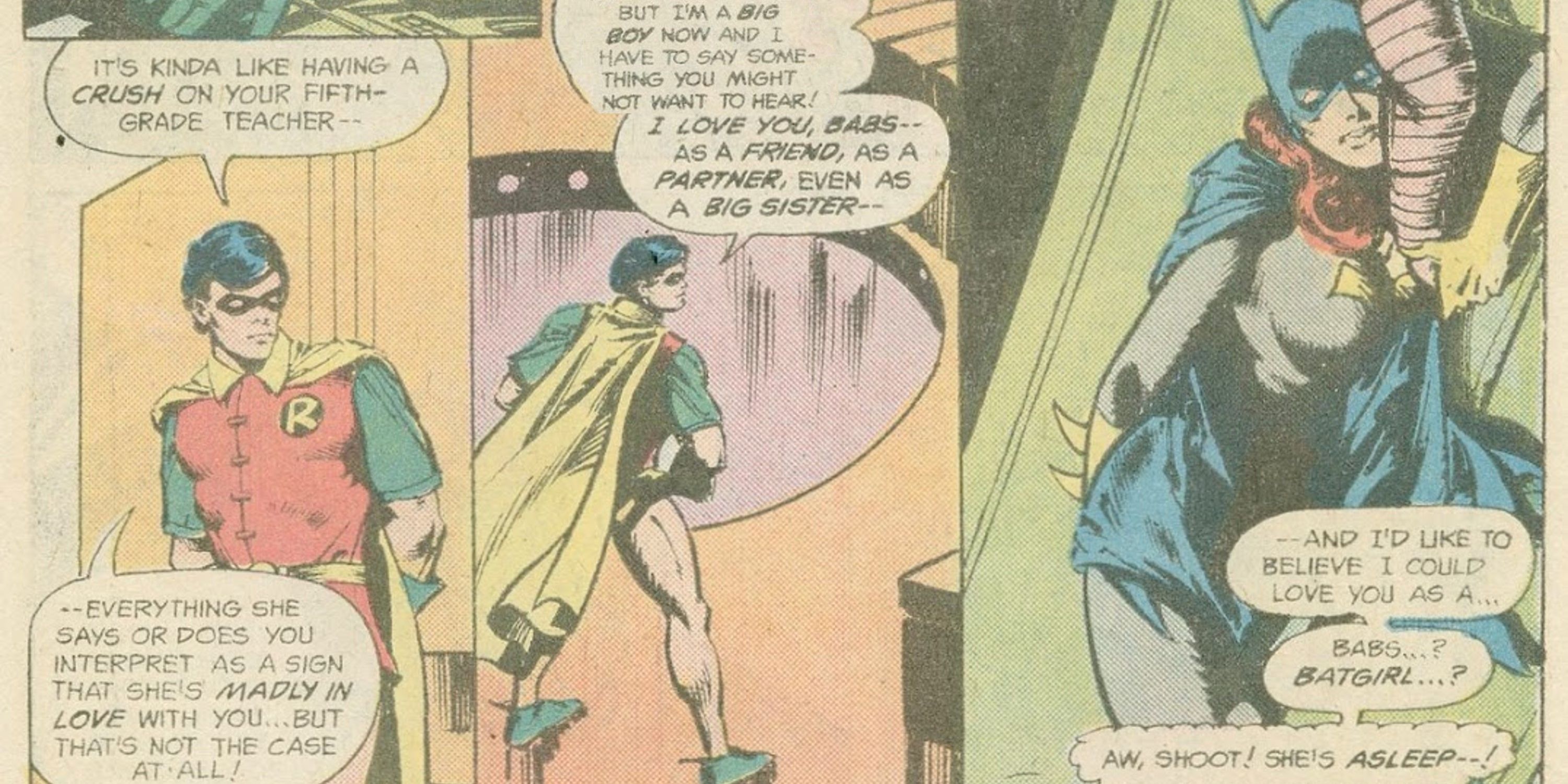 Dick Grayson's Robin Confesses His Feelings For Barbara Gordon's Batgirl in DC Comics