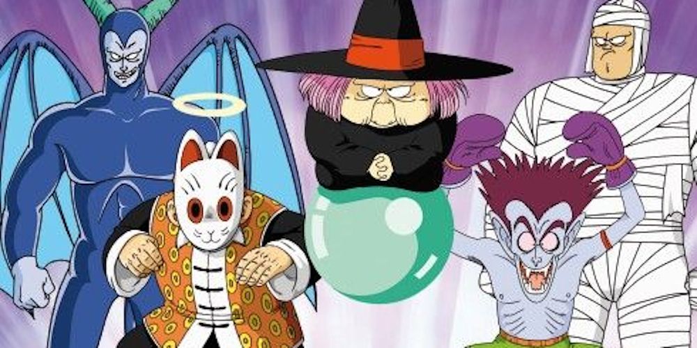 Fortuneteller Baba shows off her team of supernatural fighters in Dragon Ball