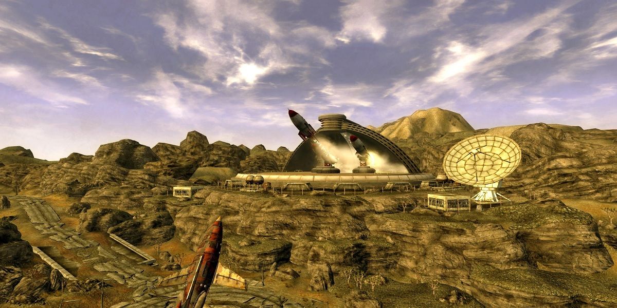 Lançamento de foguetes no final de Come Fly With Me, Fallout New Vegas