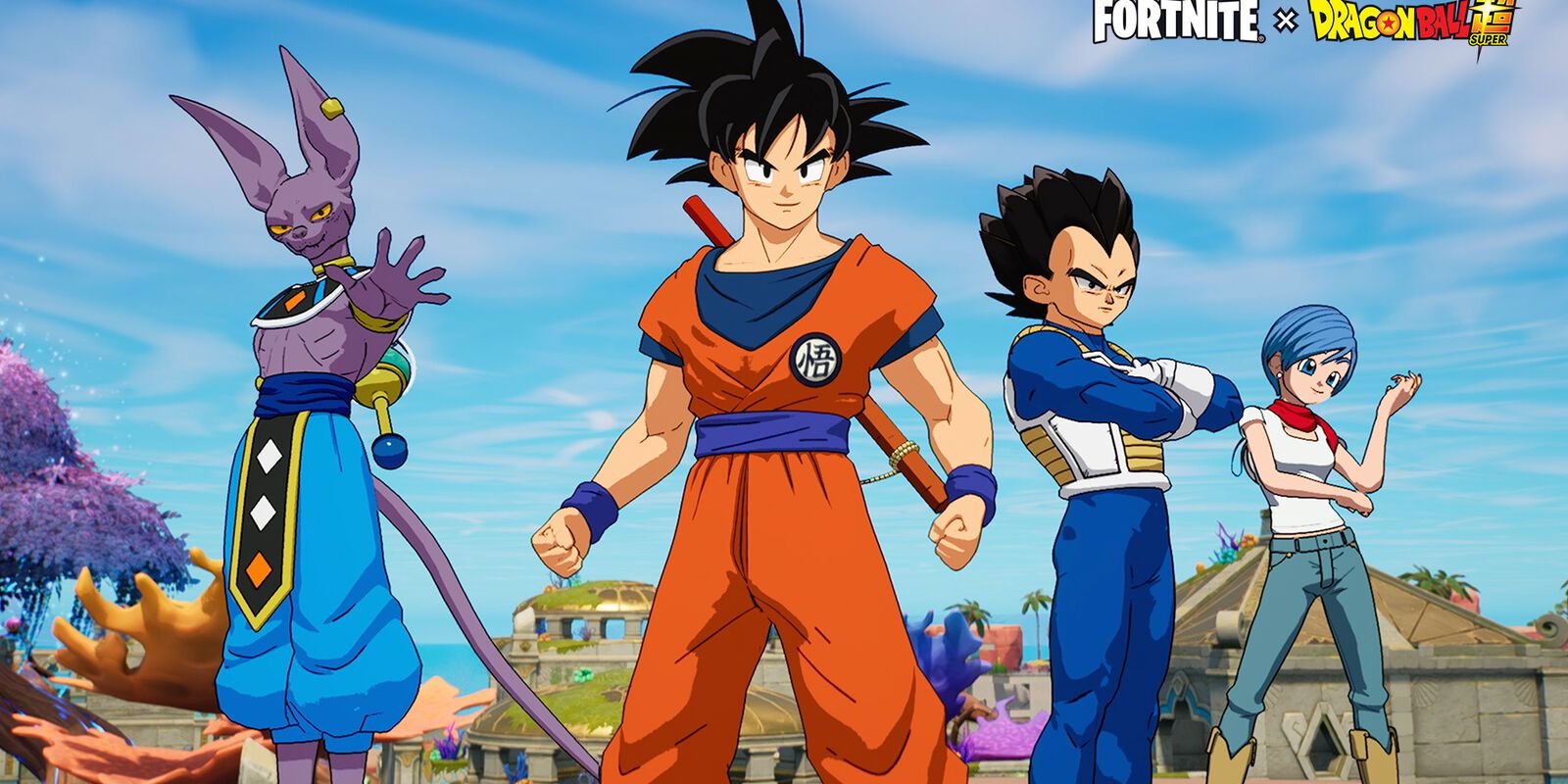 Promo image from the Fortnite Dragon Ball crossover event