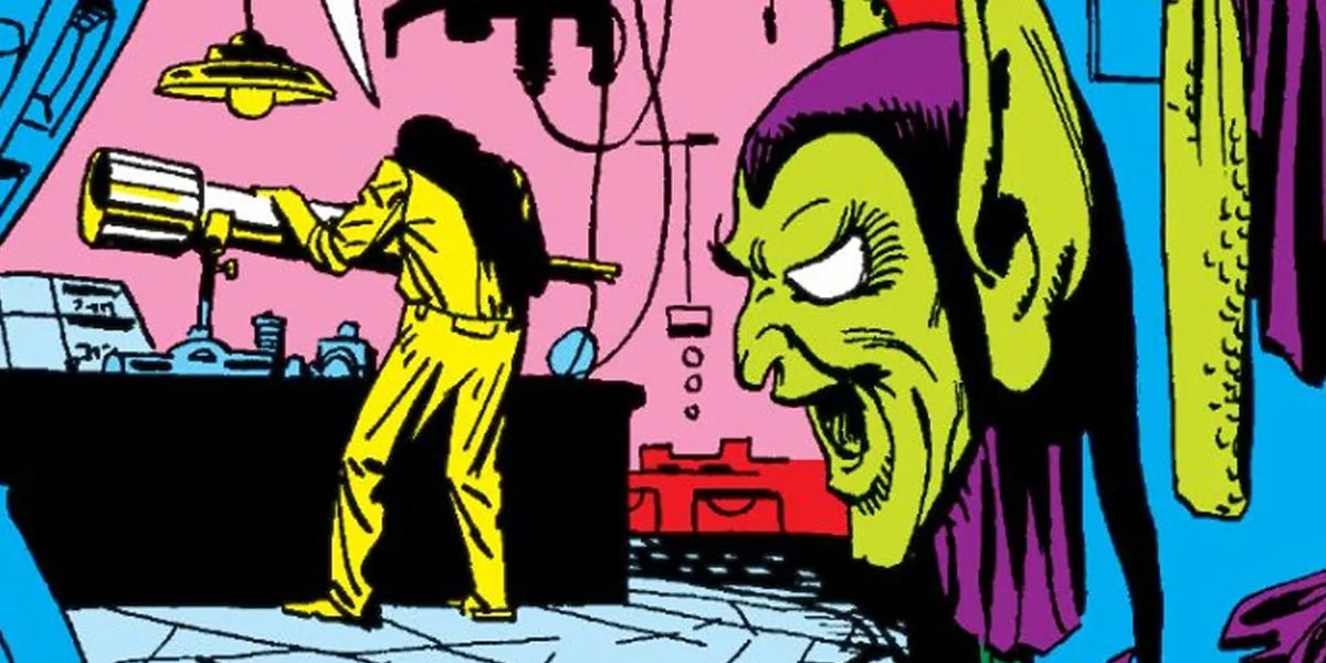 Norman Osborn's face is hidden in the Green Goblin's first appearance