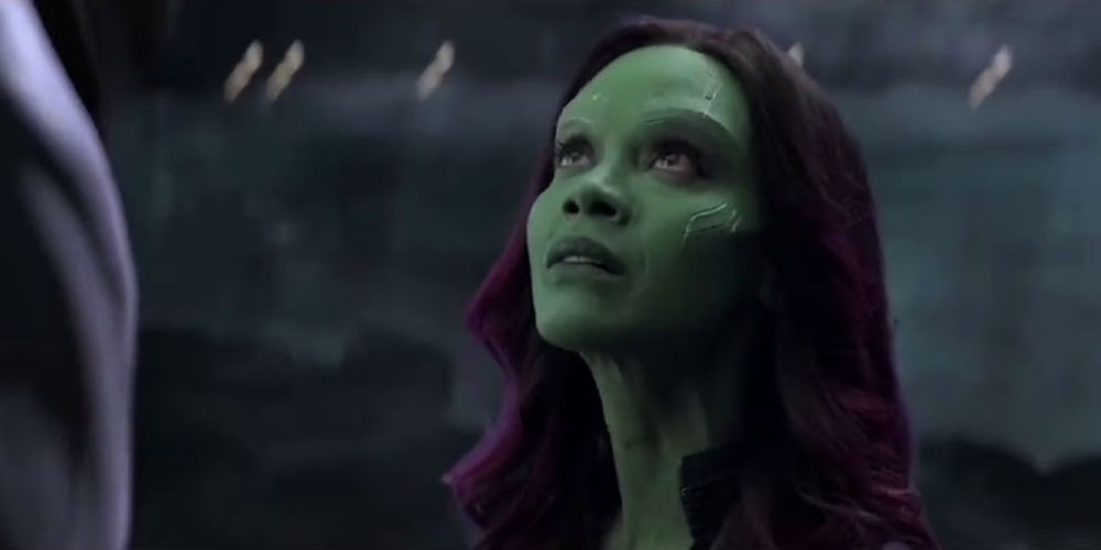 Gamora talking to Thanos in Avengers: Infinity War