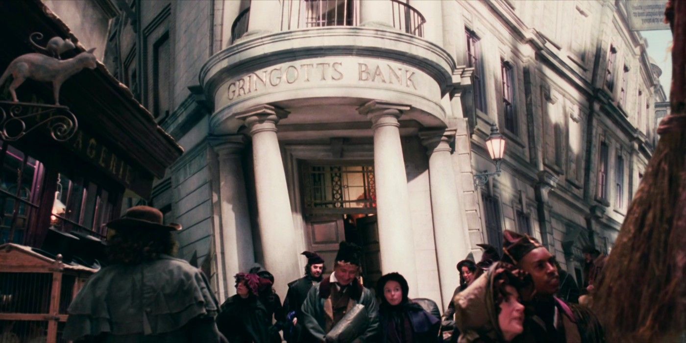 Harry Potter'da Gringotts Bank'ın dış çekimi.