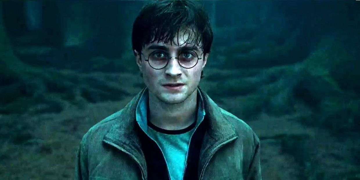 Harry Potter in the Dark Forest in Deathly Hallows Part 2