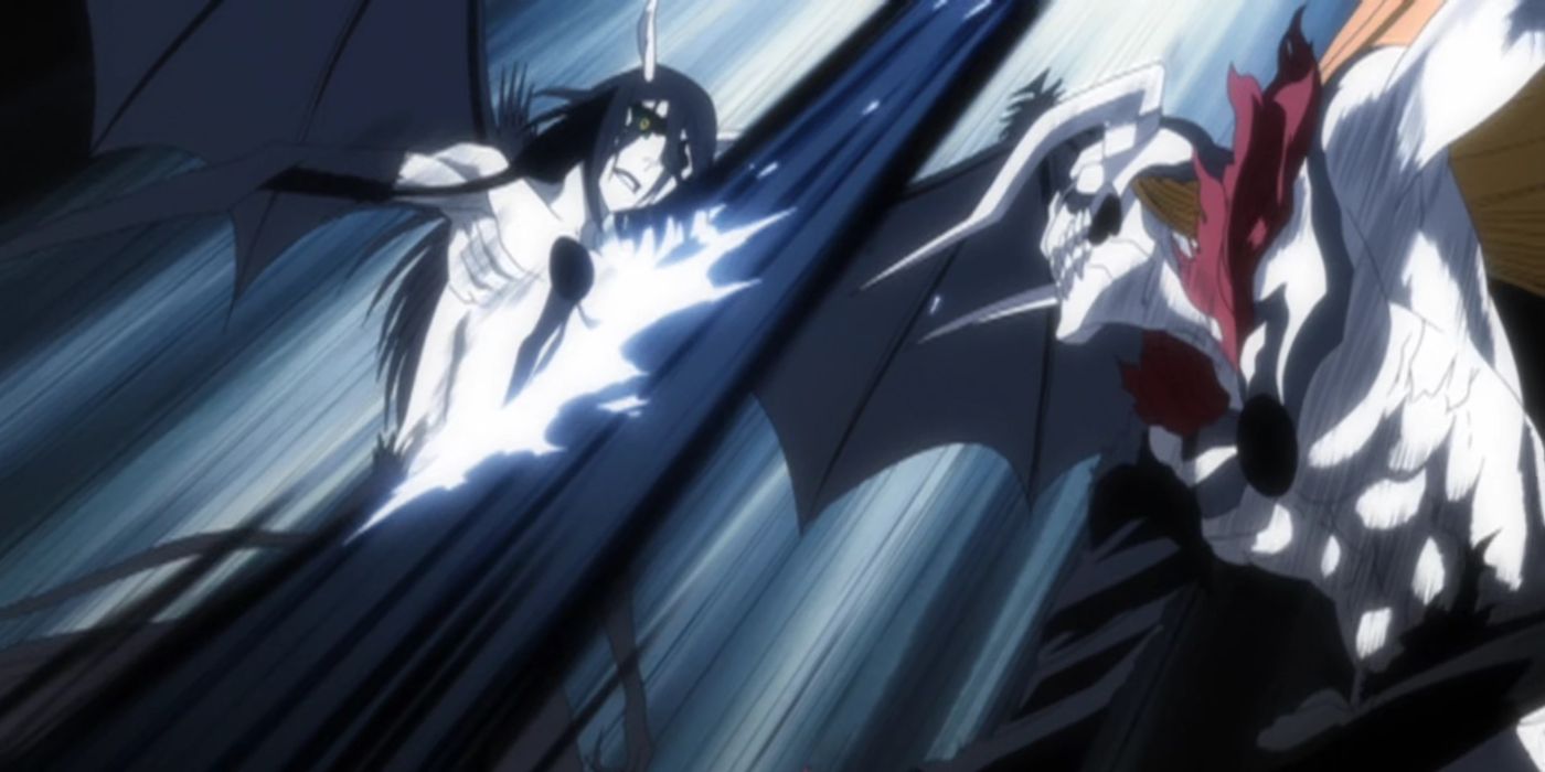 Ichigo in his Vasto Lorde form fighting Ulquiorra in Hueco Mundo