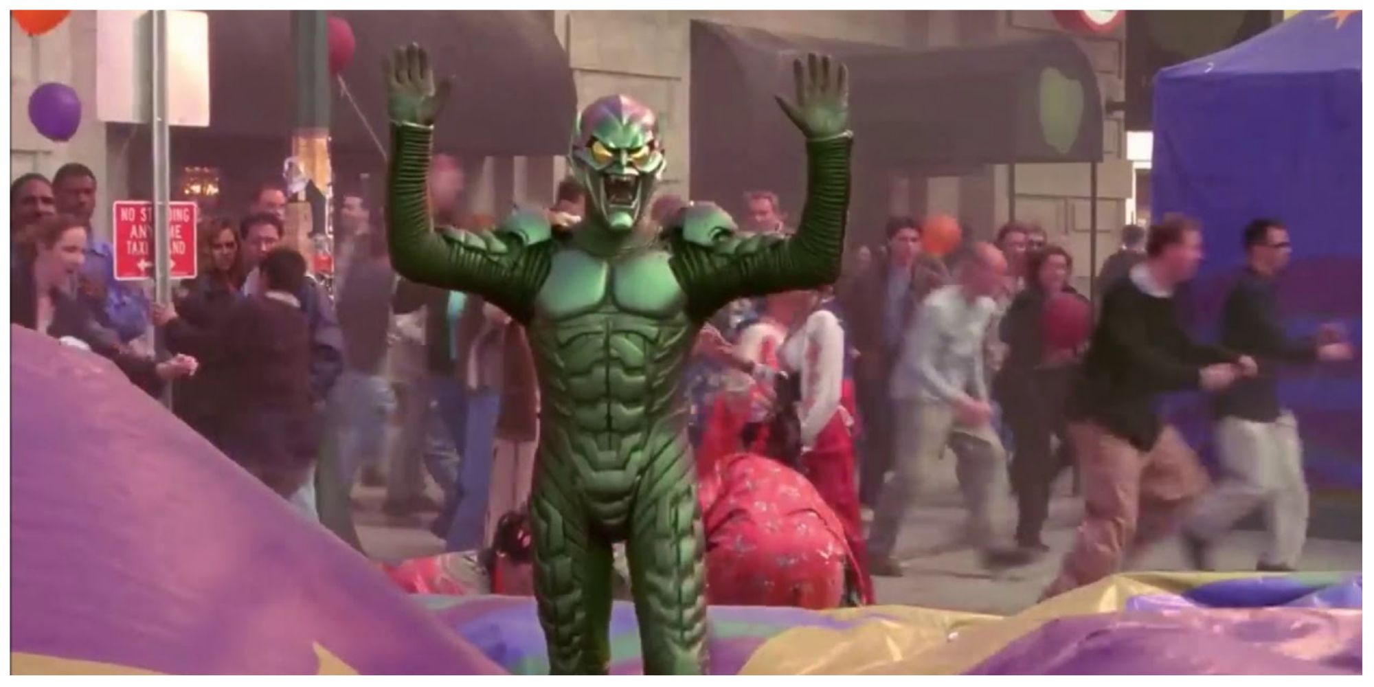 Green Goblin pretends to surrender in the middle of the festival